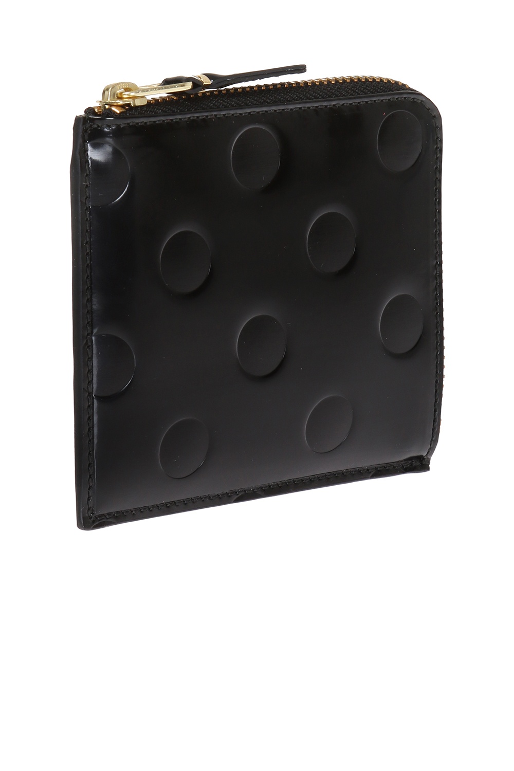 【Comme des Garcons】rectangle-shape leather wallet COMME des GARCONS Square Luxury Leather Zip Wallet/ See